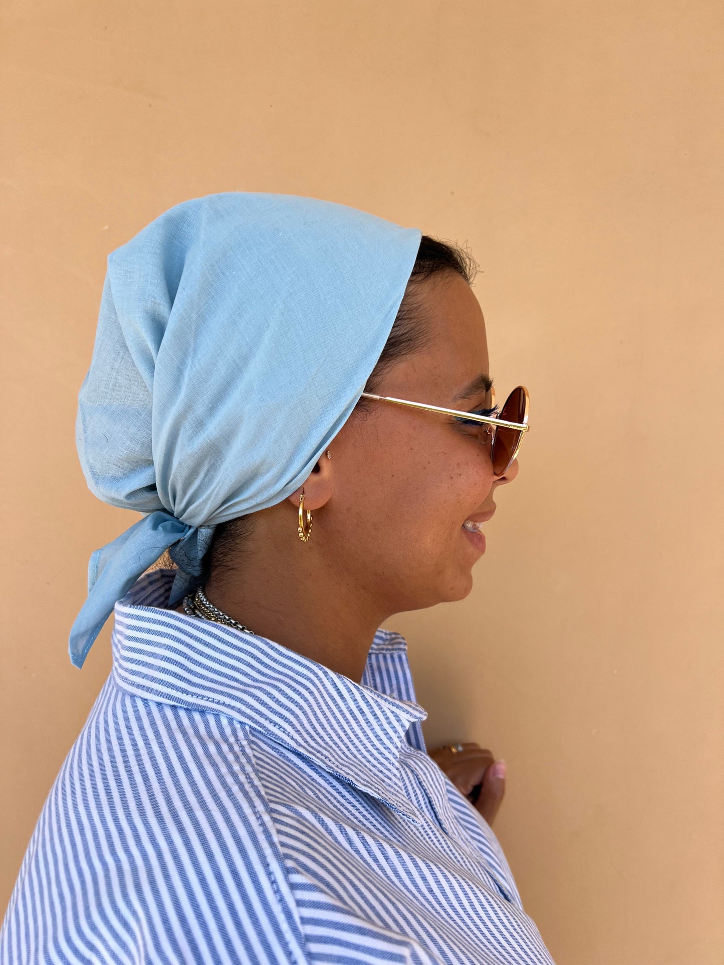 Baby Blue Cotton Bandana