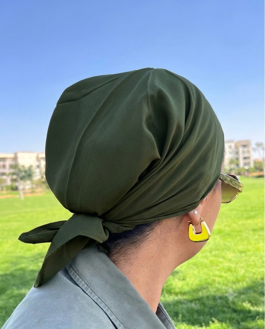 Dark Olive  Cotton Bandana